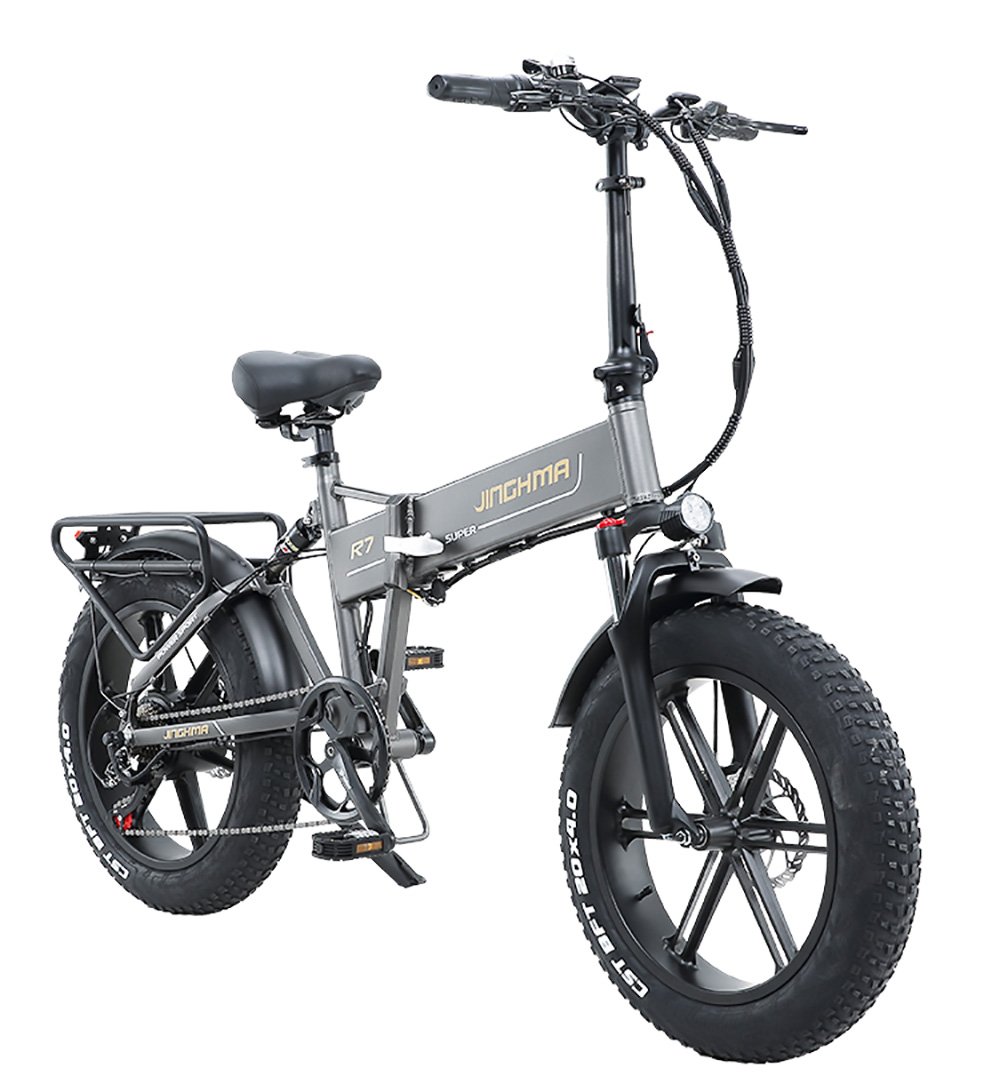 JINGHMA-R7-800W-48V-12-8Ah-Electric-Bicycle-with-2-Batteries-498414-17 JINGHMA R W V Ah Electric Bicycle with Batteries