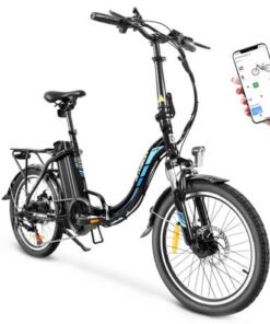 KAISDA K inch Folding Electric Moped Bike Black w p x