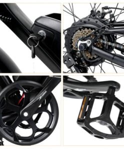 cmacewheel gw fat tire folding electric moped bike black w p