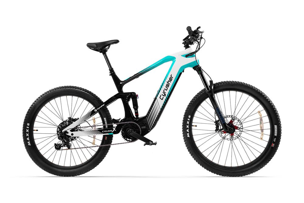 CyrusherCycloneX WCarbonFiberMid DriveEbike cyan debb fa ef bbba