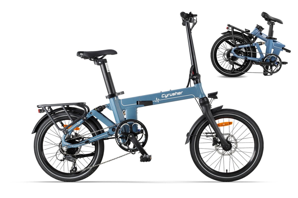 Cyrusher Sonder Folding E Bike Blue