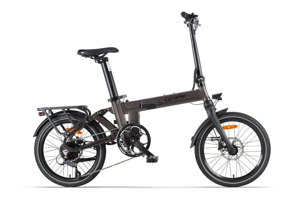 Cyrusher-Sonder-Folding-E-Bike-Grey-1 Cyrusher Sonder Folding E Bike Grey