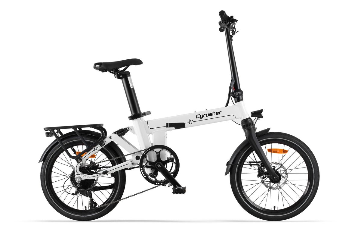 Cyrusher-Sonder-Folding-E-Bike-White-1 Cyrusher Sonder Folding E Bike White