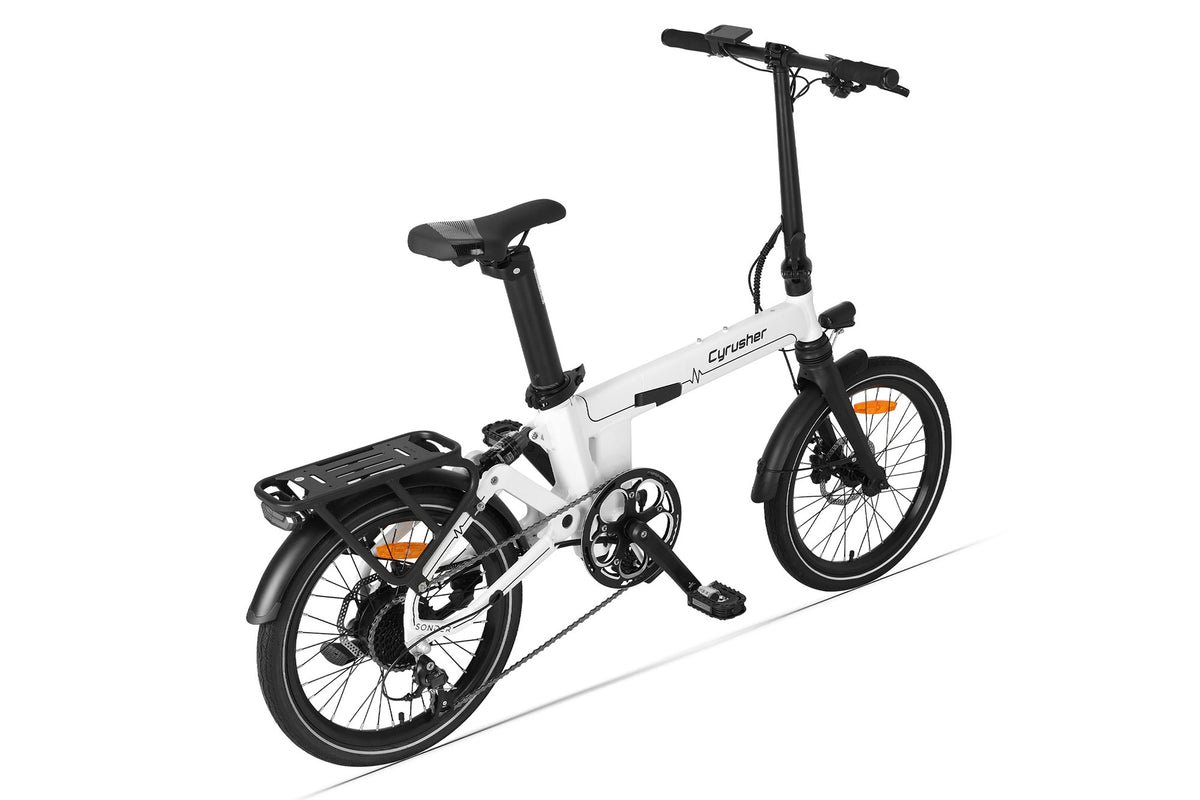 Cyrusher-Sonder-Folding-E-Bike-White-2 Cyrusher Sonder Folding E Bike White