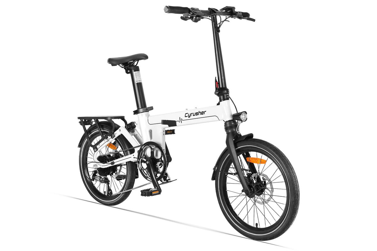 Cyrusher-Sonder-Folding-E-Bike-White-3 Cyrusher Sonder Folding E Bike White