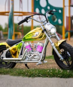 electric motorbike for teens m chrome green x