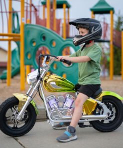 electric motorbike for teens m chrome green x